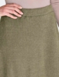 Two Piece Brushed Rib Top and Skirt Set - Soft Green