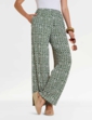 2 Piece Print Jersey Top And Trouser - Khaki
