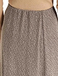 Ladies Tweed Effect Skirt 25 Inches - Brown