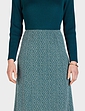 Ladies Tweed Effect Skirt 25 Inches - Teal