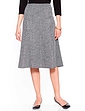 Tweed Effect Skirt 27 Inch Length - Charcoal