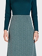 Tweed Effect Skirt 27 Inch Length - Teal