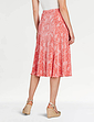 Plisse Skirt 25 Inch - Coral Print