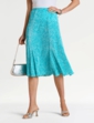 Plisse Skirt - 27 Inches - Turquoise