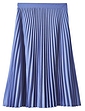 Sunray Permanent Pleat Jersey Skirt - Blue