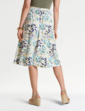 Print Elasticated Waist Skirt - Ivory Multi