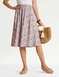 Print Elasticated Waist Skirt - Khaki