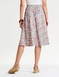 Print Elasticated Waist Skirt - Khaki