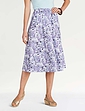 Print Elasticated Waist Skirt - Lavender