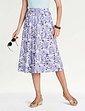 Print Elasticated Waist Skirt - Lavender