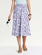 Print Elasticated Waist Skirt - Lavender