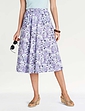 Print Elasticated Waist Skirt - Lavender