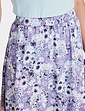 Print Elasticated Waist Skirt - Lavender