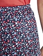 Print Elasticated Waist Skirt - Navy Coral Print