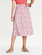 Print Elasticated Waist Skirt - Peach