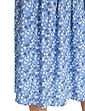 Viscose Print Pleat Front Skirt - Blue