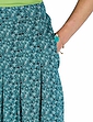 Viscose Print Pleat Front Skirt - Duck Egg