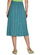 Viscose Print Pleat Front Skirt - Duck Egg