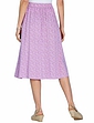 Viscose Print Pleat Front Skirt - Lavender
