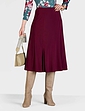 Lined Soft Jersey Skirt - Wine