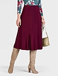 Lined Soft Jersey Skirt - Wine