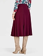 Lined Soft Jersey Skirt - Wine