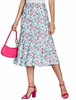 Mesh Lined Skirt with Split - Duck Egg