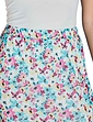 Mesh Lined Skirt with Split - Duck Egg