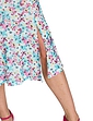 Mesh Lined Skirt with Split - Duck Egg