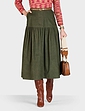 Tiered Cord Skirt - Green