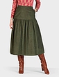 Tiered Cord Skirt - Green