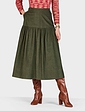 Tiered Cord Skirt - Green