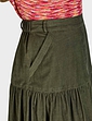 Tiered Cord Skirt - Green