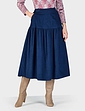 Tiered Cord Skirt - Navy