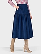 Tiered Cord Skirt - Navy