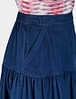 Tiered Cord Skirt - Navy