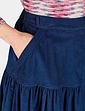 Tiered Cord Skirt - Navy