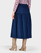 Tiered Cord Skirt - Navy