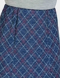 Six Panel Diamond Check Skirt - Navy Marl