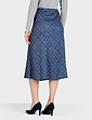 Six Panel Diamond Check Skirt - Navy Marl