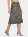 Six Panel Diamond Check Skirt - Olive