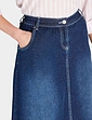 Embroidered Hem Skirt - Indigo