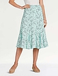 Lined Print Jersey Skirt - Duck Egg Blue