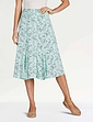 Lined Print Jersey Skirt - Duck Egg Blue