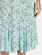 Lined Print Jersey Skirt - Duck Egg