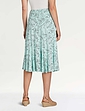Lined Print Jersey Skirt - Duck Egg
