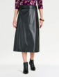 Faux Leather Skirt - Black