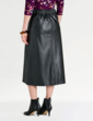 Faux Leather Skirt - Black