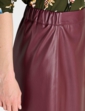 Faux Leather Skirt - Burgundy