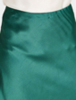 Pull On Bias Cut Satin Skirt - Emerald
